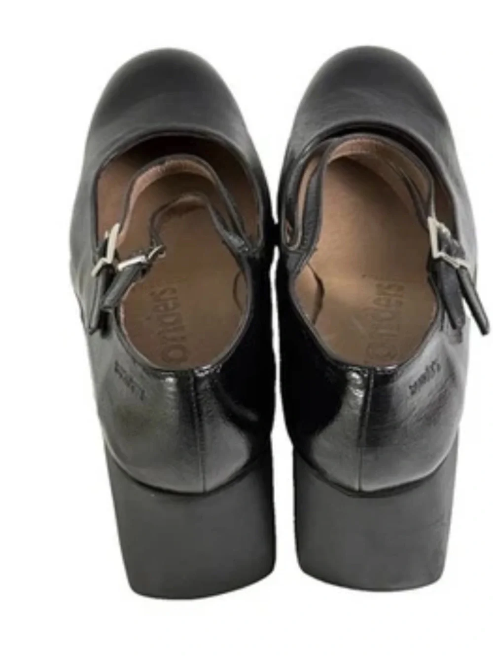 Wonders Mary Jane Platform Block Heel Shoe Pump Patent Leather Nordstrom $220